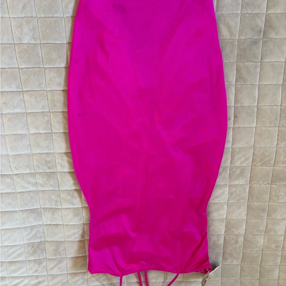 Vibrant Pink Ruched Dress - Picture 3 of 3